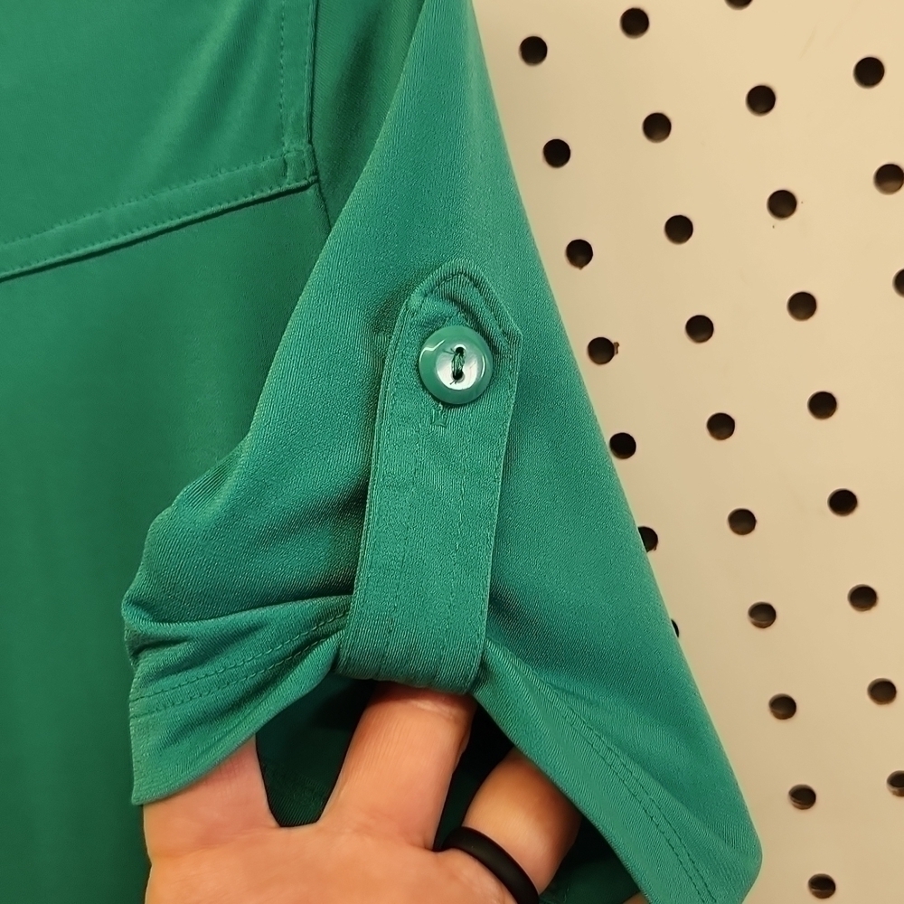 FENN Wright Manson dress women's size 6 lovely green shirt style dress EUC - Picture 6 of 6